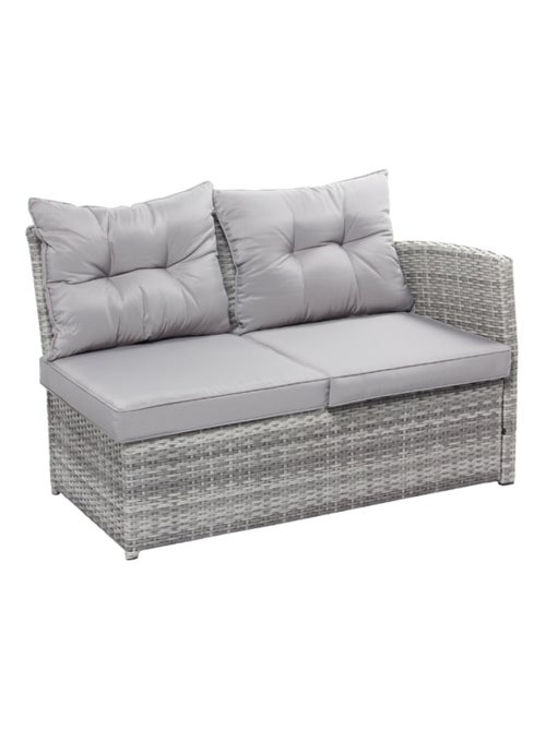 VIANA Salon de jardin 6 places gris - Kiabi