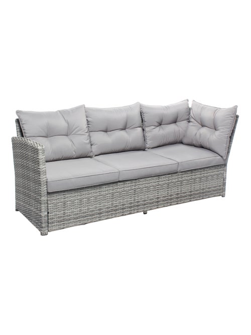 VIANA Salon de jardin 6 places gris - Kiabi