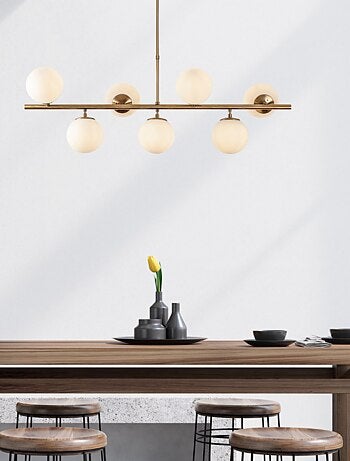 Victoire - Suspension dorée 7 lampes