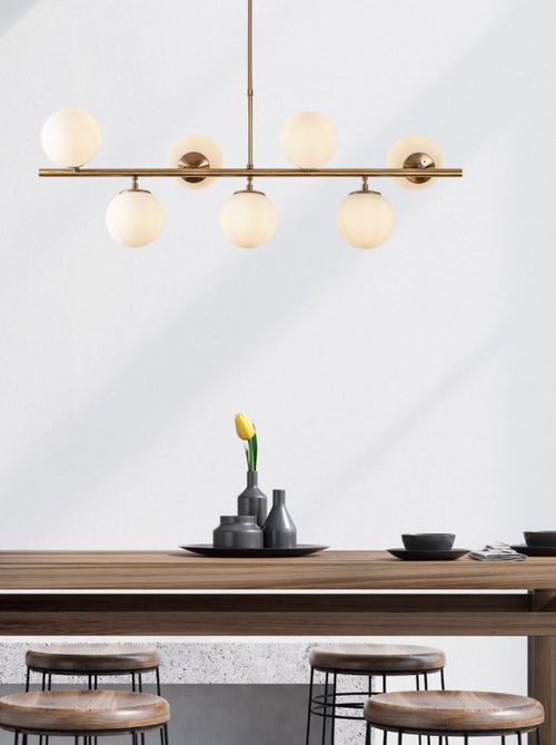 VICTOIRE Suspension dorée 7 lampes - Kiabi