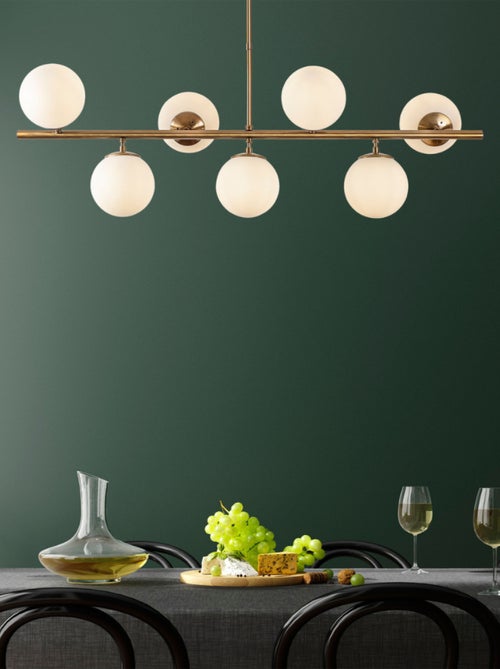 VICTOIRE Suspension dorée 7 lampes - Kiabi