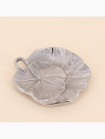 Vide poche en alluminium forme feuille 11,5x15cm