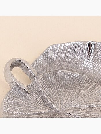 Vide poche en alluminium forme feuille 11,5x15cm