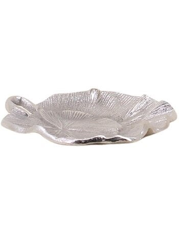 Vide poche en alluminium forme feuille 11,5x15cm