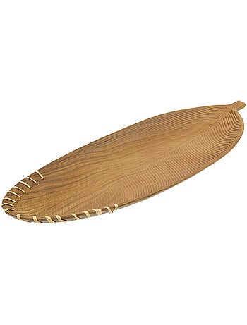 Vide-poche en bois forme feuille L49.5cm AVI