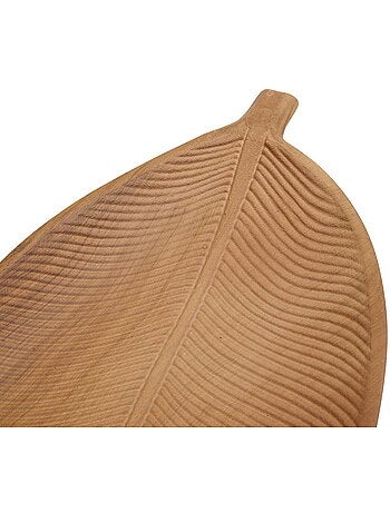 Vide-poche en bois forme feuille L49.5cm AVI
