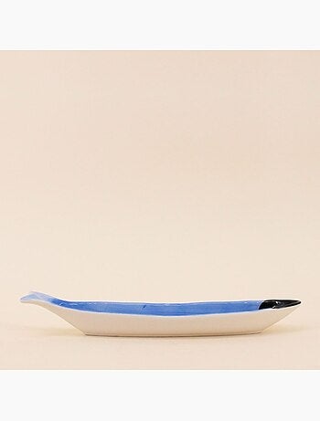 Vide poche en céramique poisson bleu 30cm