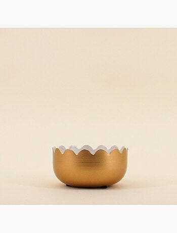 Vide poche en métal doré aspect nacré 14cm