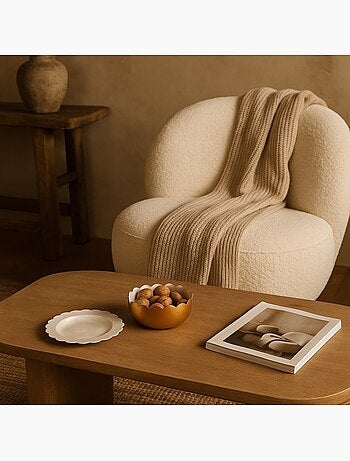 Vide poche en métal doré aspect nacré 14cm