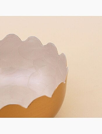 Vide poche en métal doré aspect nacré 14cm