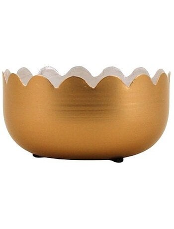 Vide poche en métal doré aspect nacré 14cm