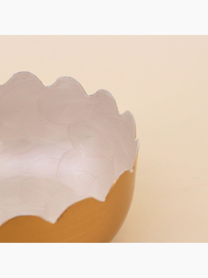 Vide poche en métal doré aspect nacré 14cm Doré - Kiabi