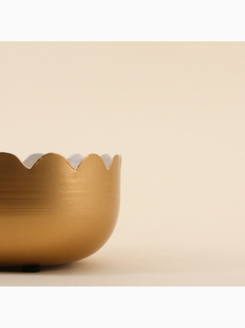 Vide poche en métal doré aspect nacré 14cm Doré - Kiabi