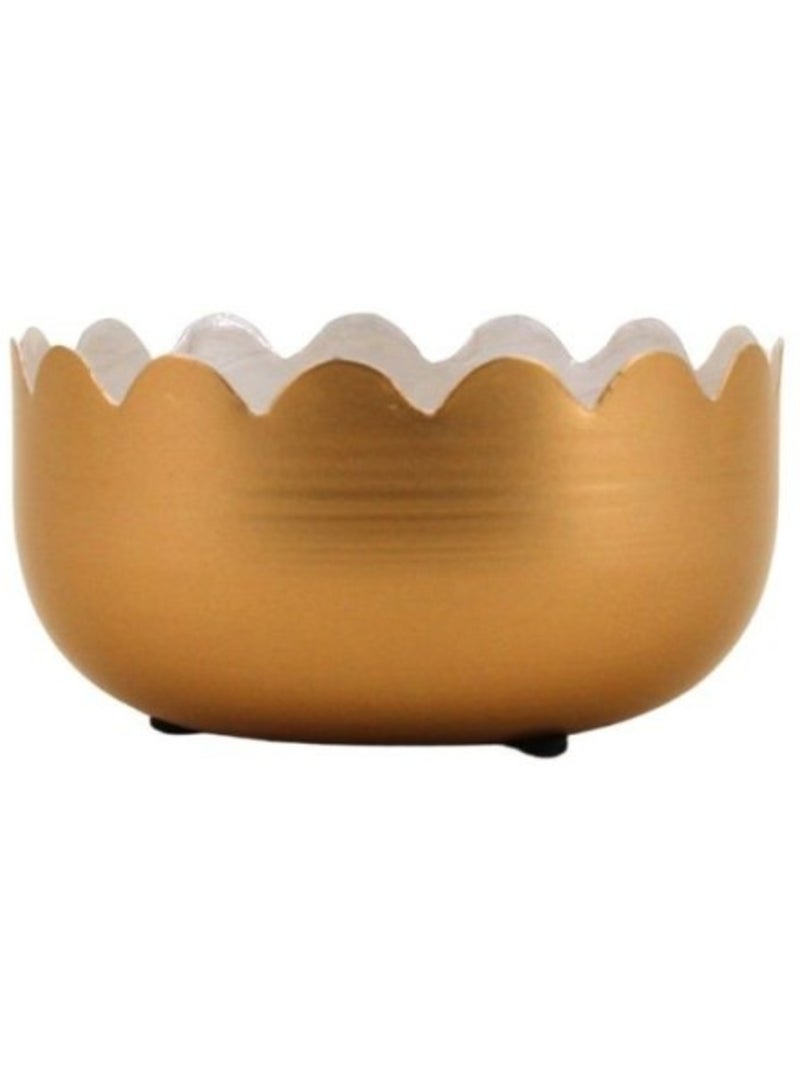 Vide poche en métal doré aspect nacré 14cm Doré - Kiabi