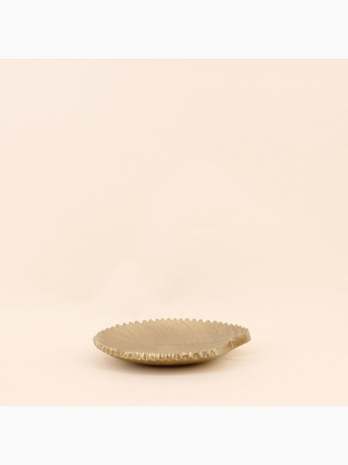 Vide poche feuille en polyrésine doré 20cm - Kiabi