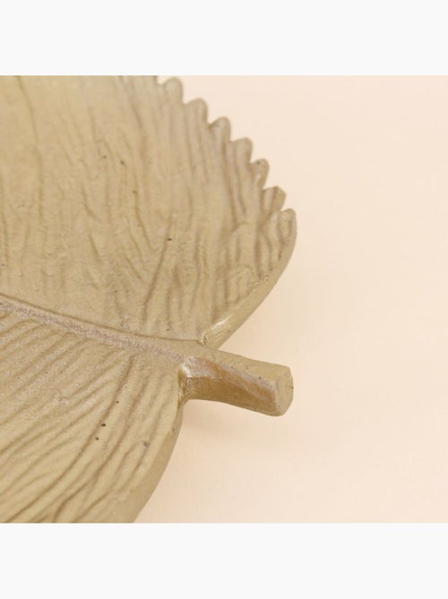 Vide poche feuille en polyrésine doré 20cm - Kiabi