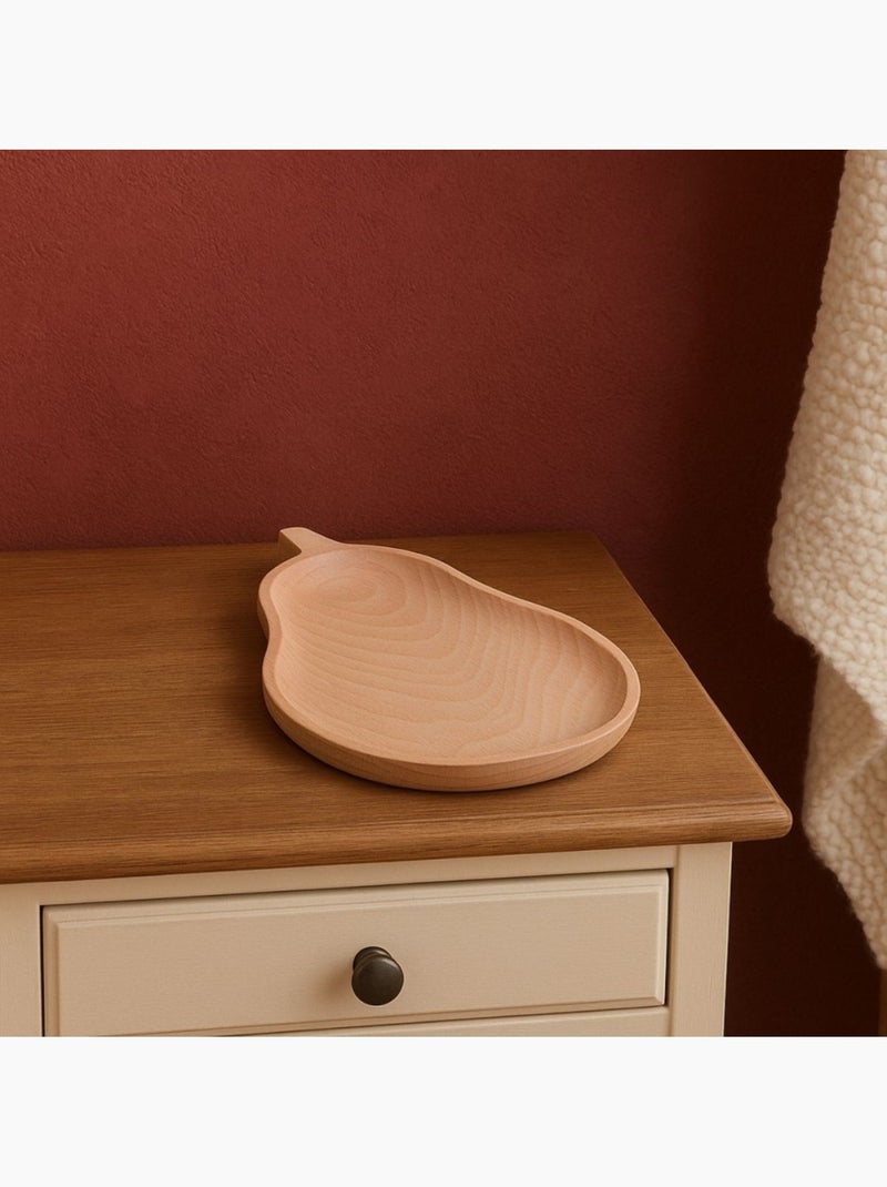 Vide poche forme poire en bois 28cm Beige - Kiabi