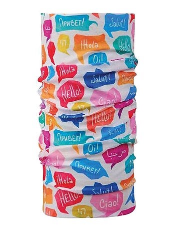 Viking - Snood motif/style texte coupe régulière