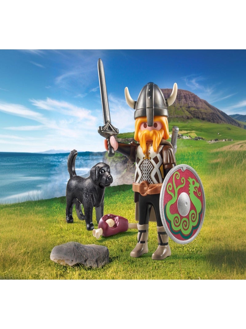 Viking avec son chien, bouclier, casque et armes N/A - Kiabi