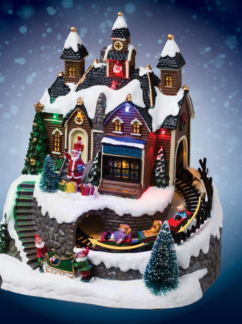 Village de Noël - Lumineux, musical et animé - Atelier Gris - Kiabi
