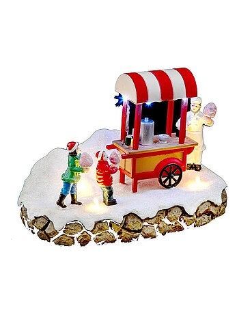 Village de Noël Barbe à papa 7 LED