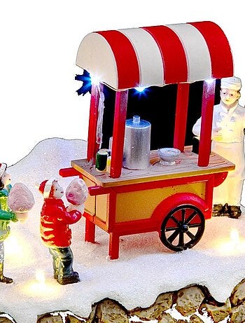 Village de Noël Barbe à papa 7 LED