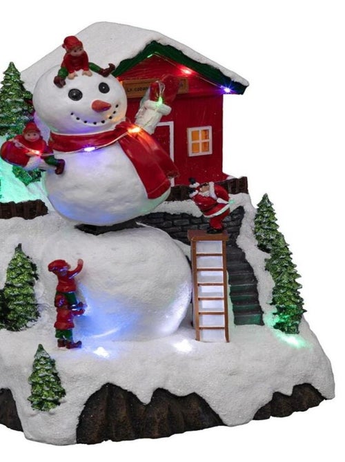 Village de Noël Bonhomme de neige 17 LED - Kiabi