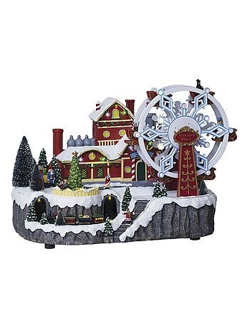 Village de Noel Grande roue et Train lumineux