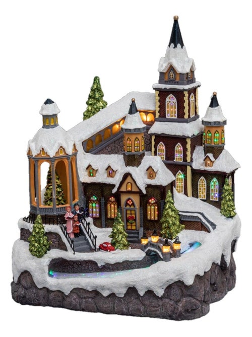 Village de Noël lumineux avec rivière - Kiabi