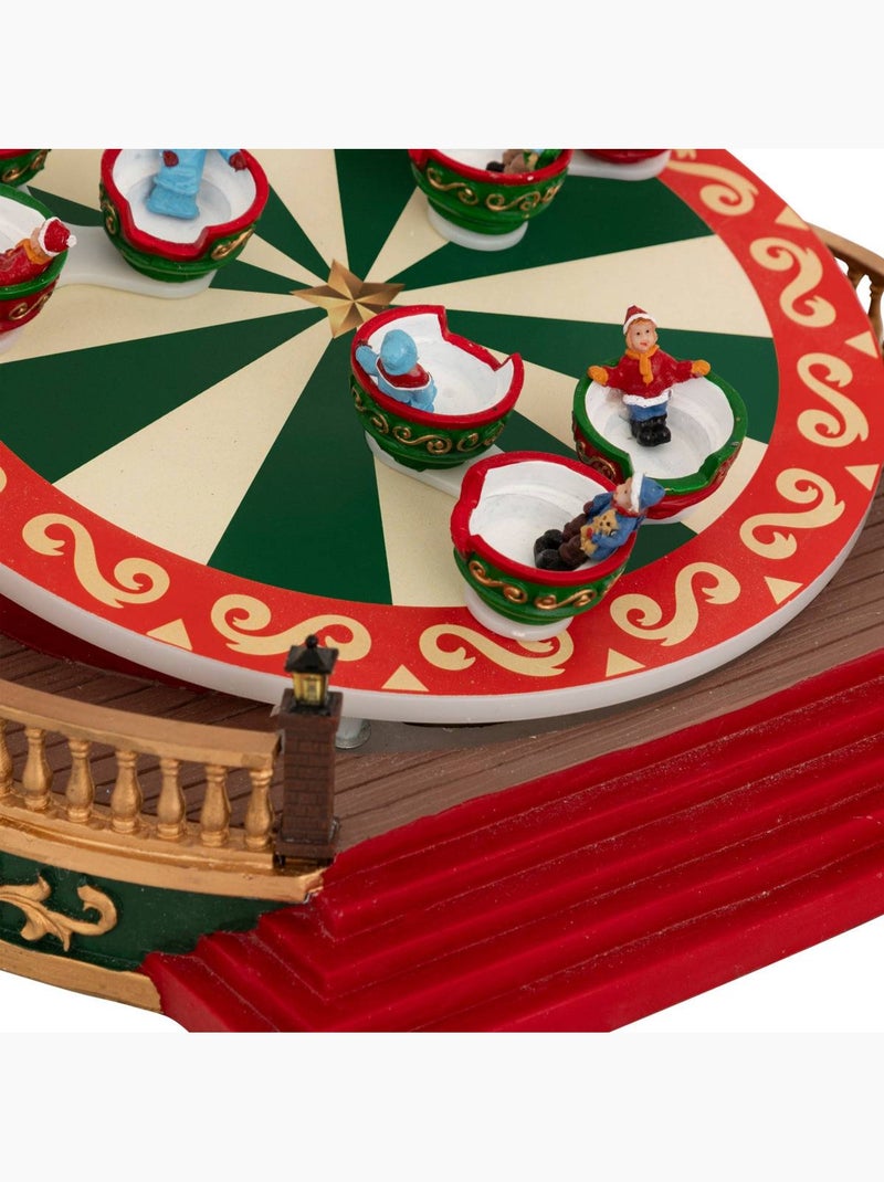 Village de noël lumineux manège des tasses glida Multicolore - Kiabi