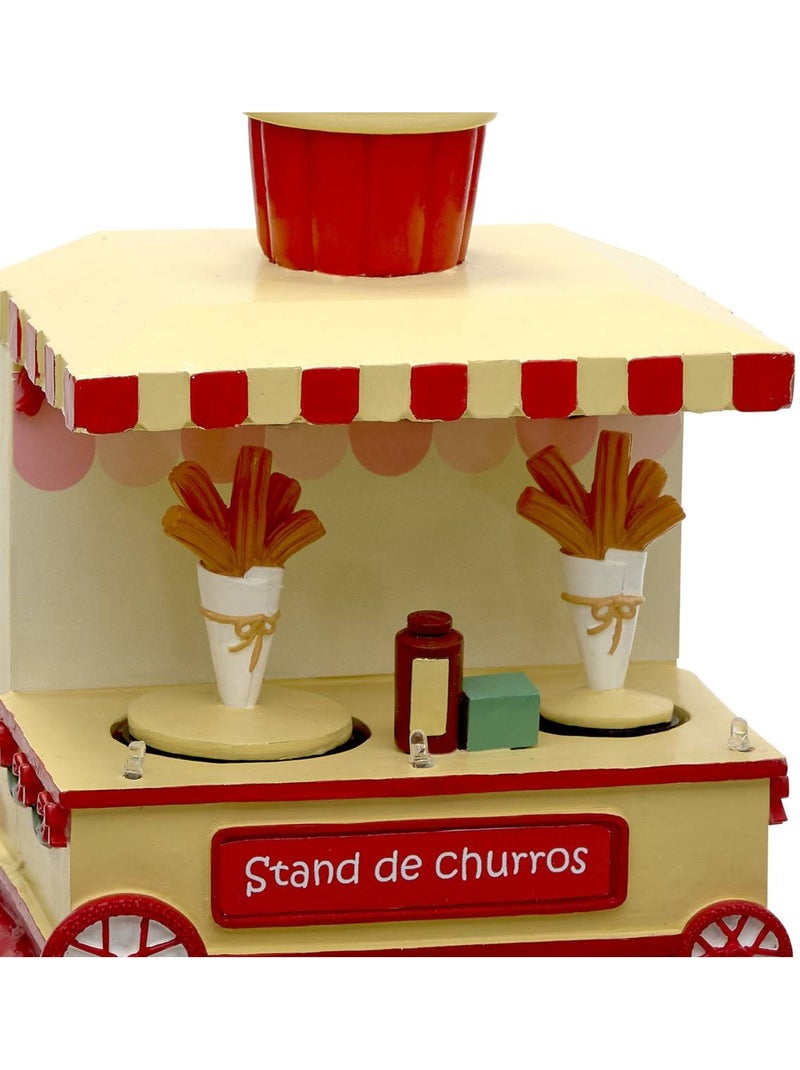 Village de noël lumineux stand de churros animé 7 led à piles Multicolore - Kiabi