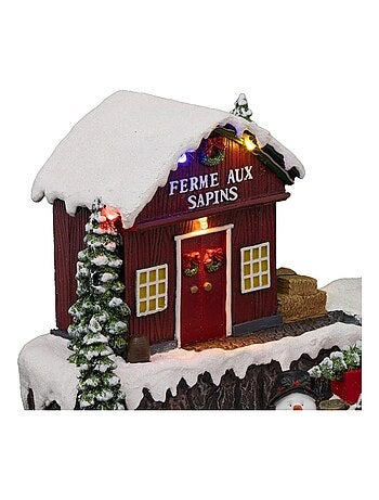 Village de Noël tracteur 10 LED