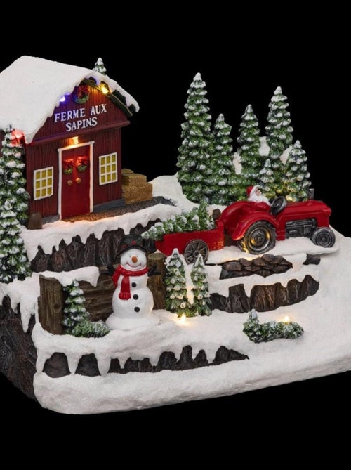 Village de Noël tracteur 10 LED - Kiabi