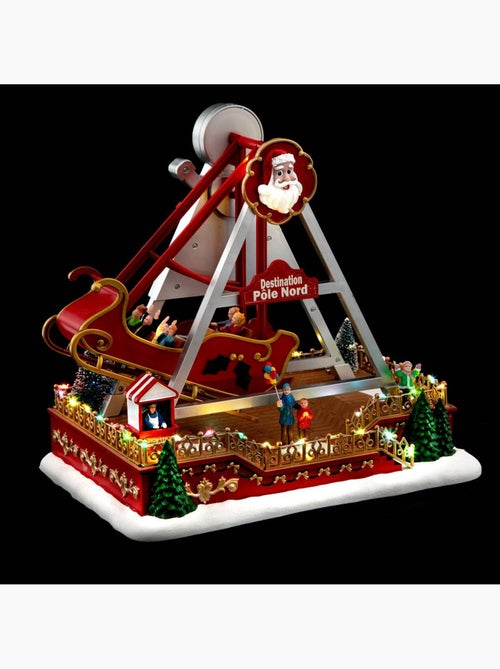 Village lumineux attraction bateau 41 led h33 cm musical à mouvement nomio - Kiabi