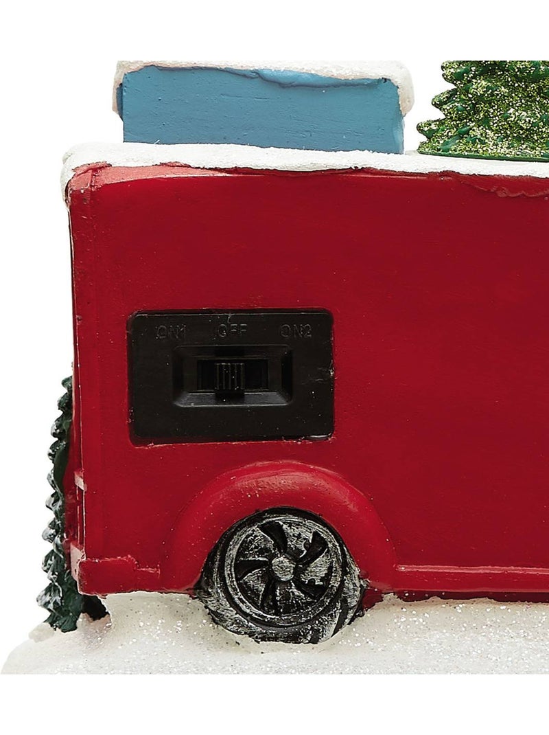 Village lumineux camion du père noël animé et musical 5 led à piles Multicolore - Kiabi