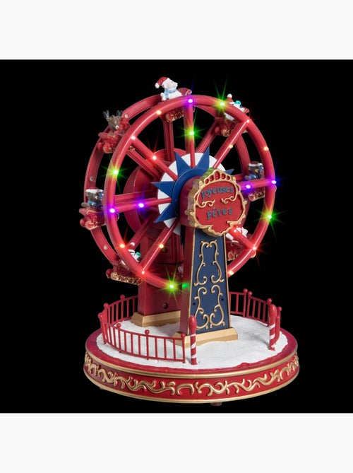 Village lumineux grande roue musical à mouvement 24 led - Kiabi