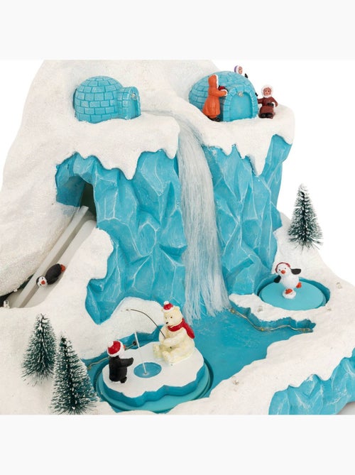 Village lumineux ours et pingouin 23 led musical avec mouvement tyri - Kiabi