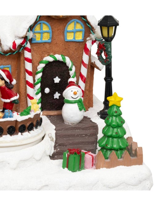 Village lumineux père noël bonhomme de neige train 11 led musical et avec mouvement kandy - Kiabi