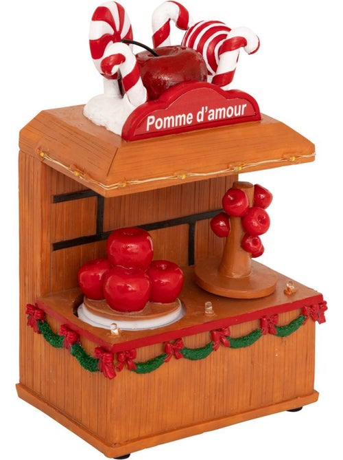 Village lumineux pomme d'amour 7 led multicolore musical avec mouvement lysvi - Kiabi