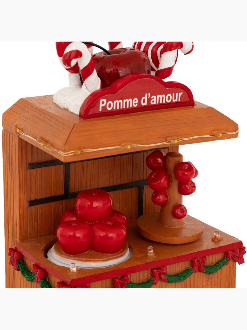 Village lumineux pomme d'amour 7 led multicolore musical avec mouvement lysvi Multicolore - Kiabi