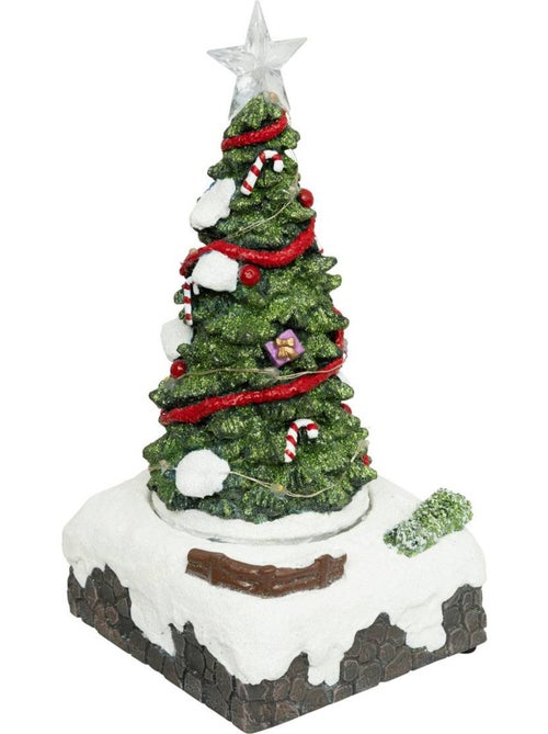 Village lumineux sapin 13 led multicolore musical avec mouvement vinter - Kiabi