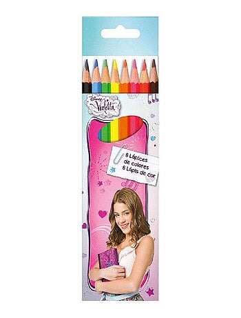 VIOLETTA lot de 8 crayons de couleur