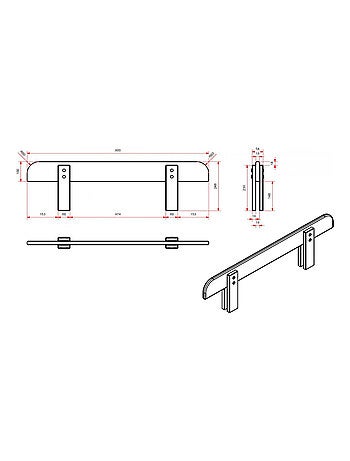Vipack' Barrière de sécurité pour Lit enfant kiddy 90cm