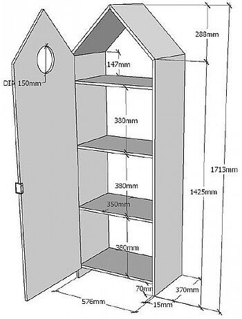 Vipack' casami 2 armoires 1 porte + armoire ouverte