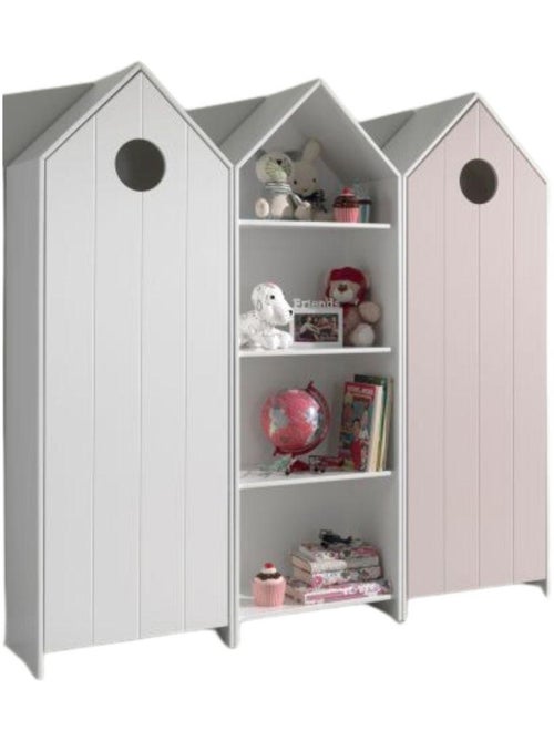 Vipack' casami armoire 1 porte + armoire ouverte + armoire 1 porte - Kiabi Vipack' casami armoire 1 porte + armoire ouverte + armoire 1 porte - Kiabi