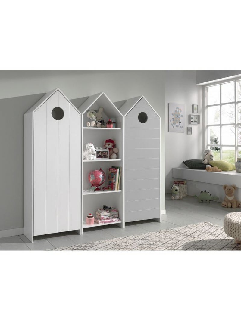 Vipack' casami armoire 1 porte + armoire ouverte + armoire 1 portee Blanc - Kiabi