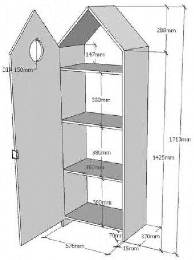 Vipack' casami armoire 1 porte Blanc - Kiabi