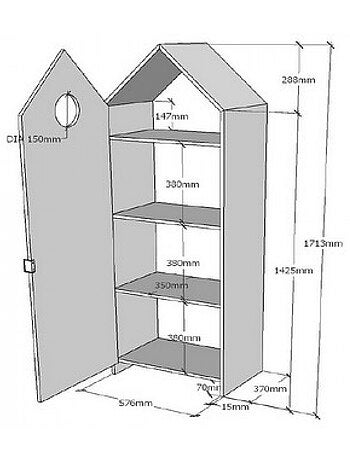 Vipack' casami armoire 1 porte