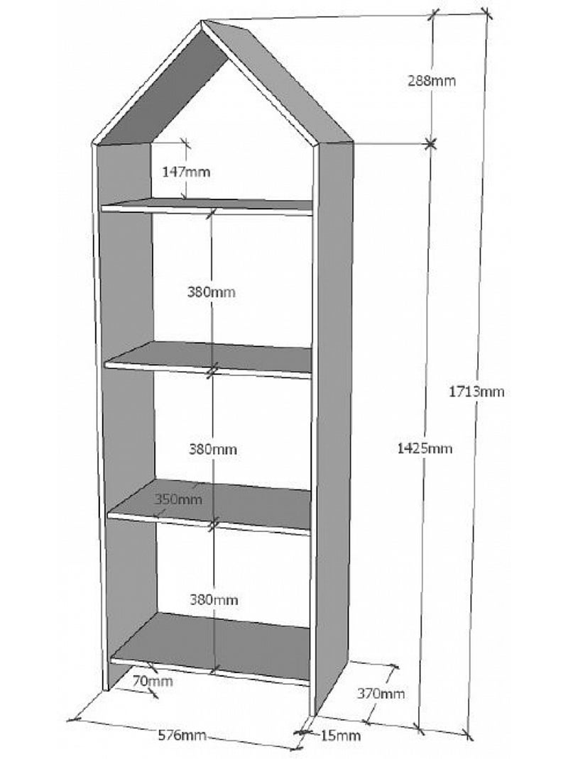 Vipack' casami armoire ouverte + armoire 1 porte Rose - Kiabi