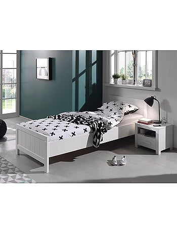 Vipack ERIK Lit simple 90x200 cm + Chevet